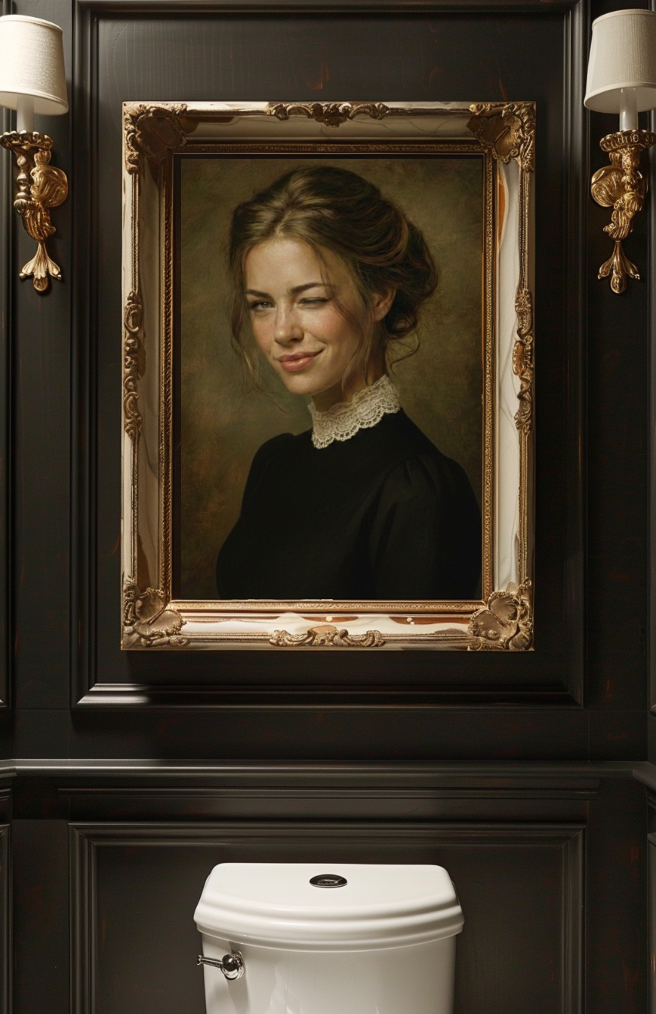 Classic & Funny Bathroom Wall Art: Please Remain Seated series